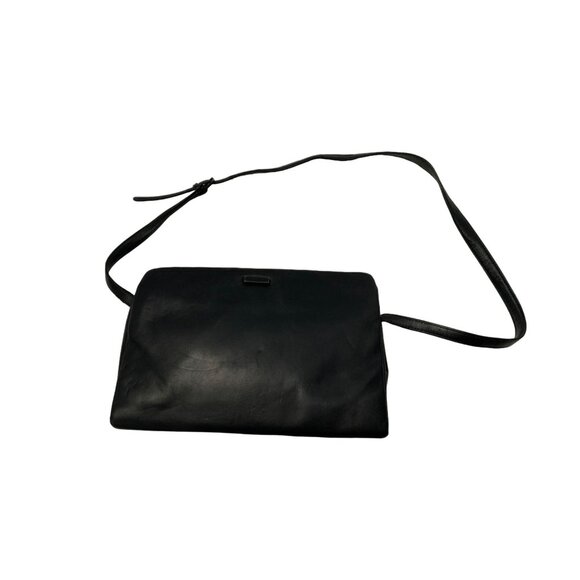 Francesco Biasia Evolution Black Leather Crossbody Bag With Adjustable Strap - Picture 10 of 10